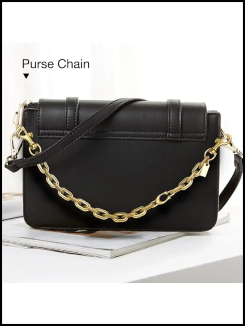 Vintage Gold Purse Charm Extender Chain - Bag Accessory - Cute Handle